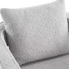 Vente-unique Fauteuil Stof-360° Draaibare Fauteuil In Grijze Badstof Met Kussen
