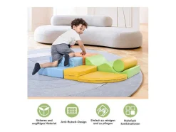 Vente-unique Spel Voor Binnen-6 Gigantische Bouwstenen Voor Hardlopen En Klimmen, Grote Bouwstenen Voor Kinderen. Trappen En Glijbaan Voor Kinderen - Speelgoed Om Te Klimmen, Glijden En Kruipen. Voor Kleuters En Baby'S, Zachte, Kleurrijke Bouwstenen.