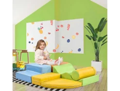 Vente-unique Spel Voor Binnen-6 Gigantische Bouwstenen Voor Hardlopen En Klimmen, Grote Bouwstenen Voor Kinderen. Trappen En Glijbaan Voor Kinderen - Speelgoed Om Te Klimmen, Glijden En Kruipen. Voor Kleuters En Baby'S, Zachte, Kleurrijke Bouwstenen.