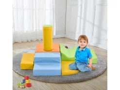 Vente-unique Spel Voor Binnen-6 Gigantische Bouwstenen Voor Hardlopen En Klimmen, Grote Bouwstenen Voor Kinderen. Trappen En Glijbaan Voor Kinderen - Speelgoed Om Te Klimmen, Glijden En Kruipen. Voor Kleuters En Baby'S, Zachte, Kleurrijke Bouwstenen.
