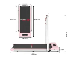 Vente-unique Fitness-2 In 1 Elektrische Vouwpartij Met Lcd -Scherm Versterkt Frame Voor Thuiskantoor