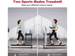 Vente-unique Fitness-2 In 1 Elektrische Vouwpartij Met Lcd -Scherm Versterkt Frame Voor Thuiskantoor