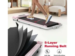 Vente-unique Fitness-2 In 1 Elektrische Vouwpartij Met Lcd -Scherm Versterkt Frame Voor Thuiskantoor