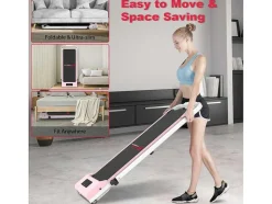 Vente-unique Fitness-2 In 1 Elektrische Vouwpartij Met Lcd -Scherm Versterkt Frame Voor Thuiskantoor