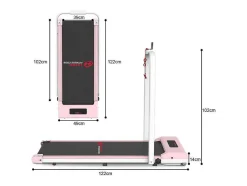 Vente-unique Fitness-2 In 1 Elektrische Vouwpartij Met Lcd -Scherm Versterkt Frame Voor Thuiskantoor