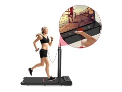 Vente-unique Fitness-2 In 1 Elektrische Vouwpartij Met Lcd -Scherm Versterkt Frame Voor Thuiskantoor