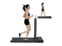 Vente-unique Fitness-2 In 1 Elektrische Vouwpartij Met Lcd -Scherm Versterkt Frame Voor Thuiskantoor
