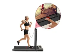Vente-unique Fitness-2 In 1 Elektrische Vouwpartij Met Lcd -Scherm Versterkt Frame Voor Thuiskantoor
