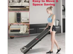 Vente-unique Fitness-2 In 1 Elektrische Vouwpartij Met Lcd -Scherm Versterkt Frame Voor Thuiskantoor