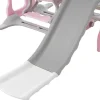 ModernLuxe Spel Voor Buiten-4 In 1 Glijbaan - Met Trap, Schommel, Basketbalring - Roze