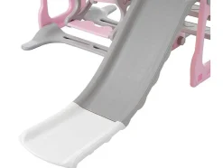 ModernLuxe Spel Voor Buiten-4 In 1 Glijbaan - Met Trap, Schommel, Basketbalring - Roze