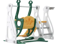ModernLuxe Spel Voor Buiten-4 In 1 Glijbaan - Met Trap, Schommel, Basketbalring - Groen