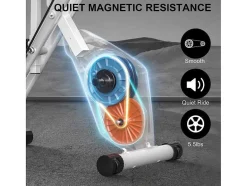 Vente-unique Fitness-3 In 1 Opvouwbare Hometrainer, Magnetische X-Bike Ligfiets Fitness Bike Met 8-Level Verstelbare Weerstand Voor Home Gym Workout