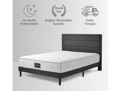 Vente-unique Latex Matras-140 X 200 Cm Matras Met 7-Zone Pocketveren En Hr-Foam, 25 Cm Dik - Merax