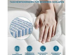 Vente-unique Latex Matras-140 X 200 Cm Matras Met 7-Zone Pocketveren En Hr-Foam, 25 Cm Dik - Merax