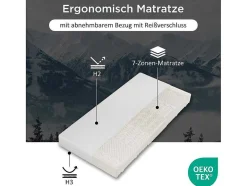 Vente-unique Latex Matras-90 X 200 Cm Schuimmatras 7 Comfortzones Dikte 20Cm - Merax