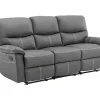 Vente-unique Set Zitbank + Fauteuil-3+1 Zitbank In Grijze Kunstleer - Canby