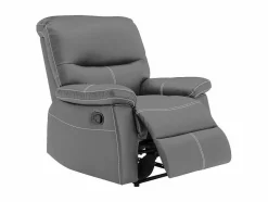 Vente-unique Set Zitbank + Fauteuil-3+1 Zitbank In Grijze Kunstleer - Canby