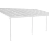 EXPERTLAND Prieel, Pergola, Gazebo En Kiosk-Aanleunende Carport In Aluminium 18,8 M - Wit - Alvaro