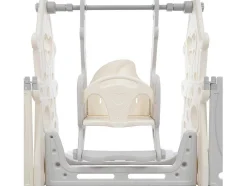 ModernLuxe Babymeubel-Afneembare En Opvouwbare Babybox 12+2 Met Speelbord, Basketbalring En Schommel Lichtgrijs