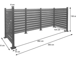 Vente-unique Tuinhuis-Aluminium Afvalemmerhek Mcw-K57, Grijs