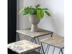 House Nordic Decoratieobject Voor Binnen-Amalfi Bloeiwijze O19Cm Zandkleurig.