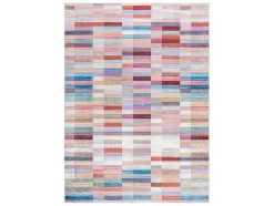 RugsX Klein Tapijt-Andre 2295 Tapijt Wasbaar Klaver Strips Antislip - Roze / Blauw 120X170 Cm