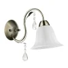 EPIKASA Wandlamp-Anna Wandlamp, Messing, Wit, 31X37X18 Cm,