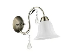 EPIKASA Wandlamp-Anna Wandlamp, Messing, Wit, 31X37X18 Cm,