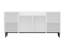EPIKASA Buffetkast-Annalisa Multifunctioneel Kabinet, Wit, Zwart, 160X42X75 Cm,