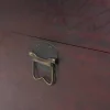 Vente-unique Kleine Opberger En Slaapkameraccessoire-Antibes Houten Kist, Antiek Look, Rond, Rond