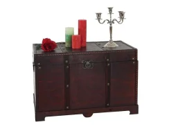 Vente-unique Kleine Opberger En Slaapkameraccessoire-Antibes Houten Kist, Hoekig
