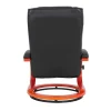 Vente-unique Fauteuil Kunstleer-Aprilia Relaxfauteuil Met Kruk, Zwart
