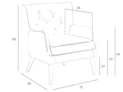 Angel Cerda Fauteuil Leer-Armstoel Met Leren Bekleding 5085