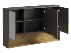 Vente-unique Muurkast Badkamer-Badkamer Muurkast - Antraciet - 100 Cm - Yangra