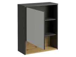 Vente-unique Muurkast Badkamer-Badkamer Muurkast - Antraciet - 60 Cm - Yangra