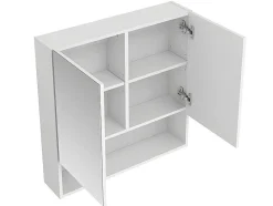 Vente-unique Muurkast Badkamer-Badkamer Muurkast Met Spiegel En Nis Zumpa - Wit