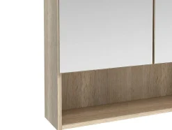 Vente-unique Muurkast Badkamer-Badkamer Muurkast Met Spiegel En Nis Zumpa - Eik