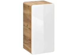 Vente-unique Badkamerkast-Badkamerkast Naturel En Wit - L32 X B35 X H68 Cm - Aruba