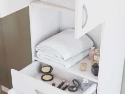 Vente-unique Badkamerkast-Badkamerkast Op Poten - 180 Cm - Wit - Minela