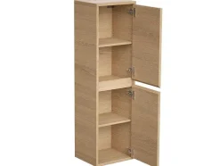 Vente-unique Badkamerkast-Badkamerkolom - Eikenfineer - L30 X B35 X H120 Cm - Enosea