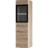 Vente-unique Badkamerkast-Badkamerkolom Met Led'S - Licht Naturel - L30 X B30 X H109 Cm - Laurine