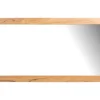 Vente-unique Dubbele Wastafel-Badkamermeubel In Teakhout Met Dubbele Wastafel En Spiegel - 135 Cm - Gianyar