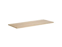 Vente-unique Badkamermeubel Met Enkele Wastafel-Badkamermeubel Met Opzetwastafel Van Steen Met Spiegel - Eikenfineer - 60 Cm - Milipam
