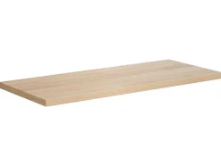 Vente-unique Badkamermeubel Met Enkele Wastafel-Badkamermeubel Met Wastafel Van Steen - Eiken Fineer - 80 Cm - Cosmoti