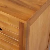 Vente-unique Dubbele Wastafel-Badkamermeubel Van Acaciahout Met Dubbele Wastafel En Spiegels - 130 Cm - Pulukan