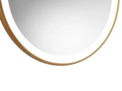 OZAIA Accessoires & Spiegels-Badkamerspiegel Rond Met Led-Verlichting Numea - L60 X H60 Cm - Goudkleurig