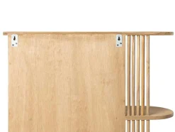 OZAIA Muurkast Badkamer-Badkamerwandkast Van Teak Met Spiegel En Nissen - Naturel - Cimahi