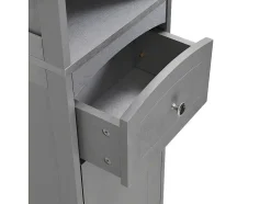 ModernLuxe Badkamerkast-Badkamerzuil - H 170 Cm - Met 1 Lade En Verstelbare Planken - Grijs