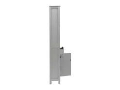 ModernLuxe Badkamerkast-Badkamerzuil - H 170 Cm - Met 1 Lade En Verstelbare Planken - Grijs
